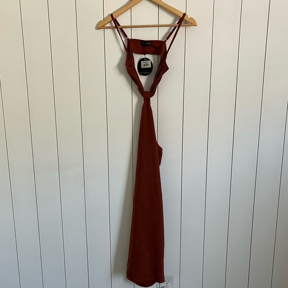 White Fox Level Headed Midi Dress in Rust - Picture 2 of 4